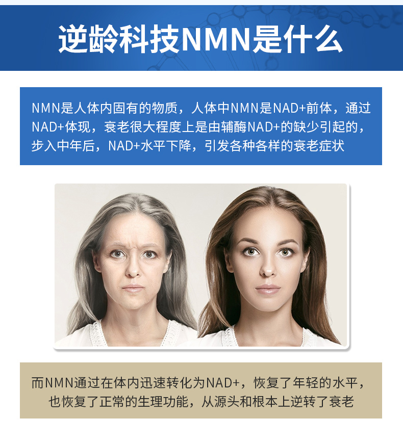 NMN的功效与其他抗衰老产品的区别